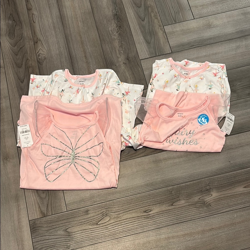 Pink and White Nightgown Pajamas with Playful Patterns